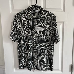 Zara men’s short sleeve button down shirt